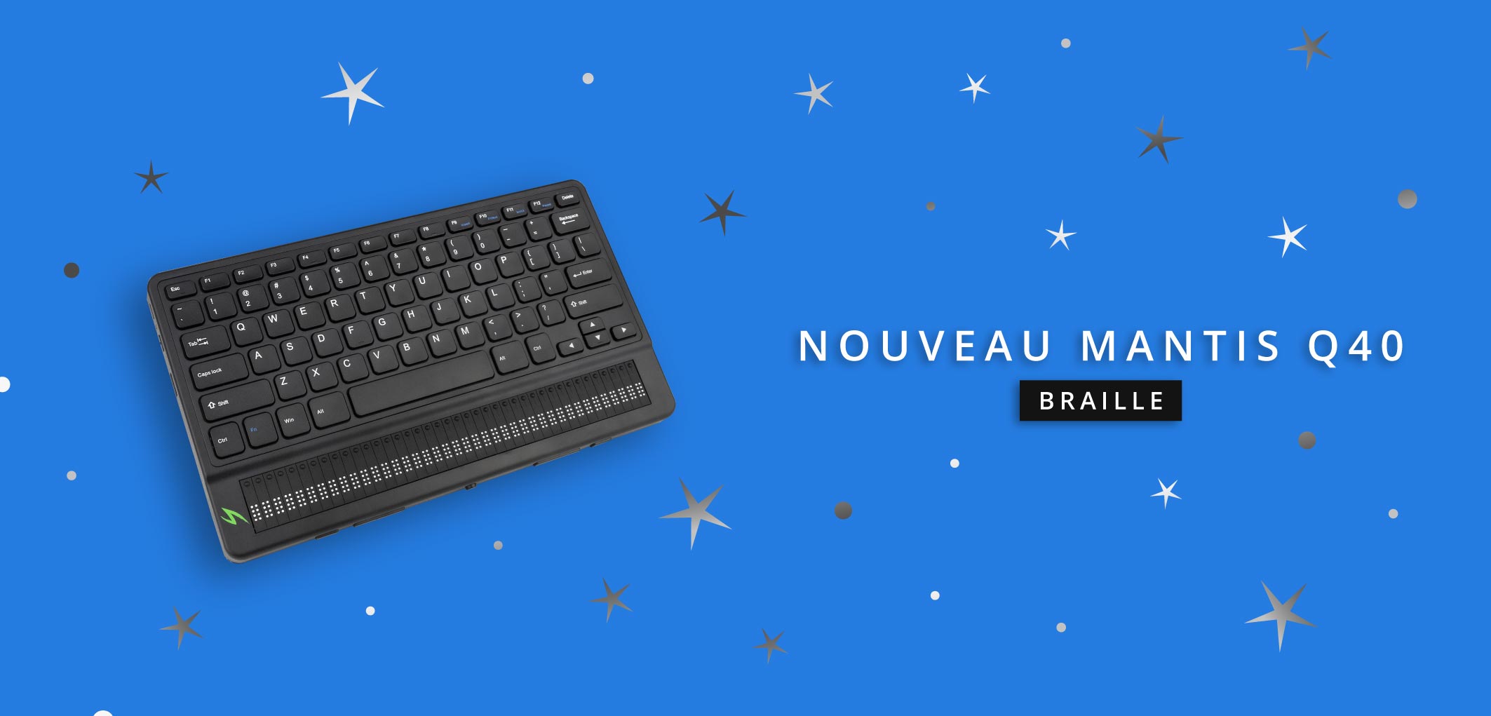 NOUVEAU bloc-notes braille : Le Mantis Q40