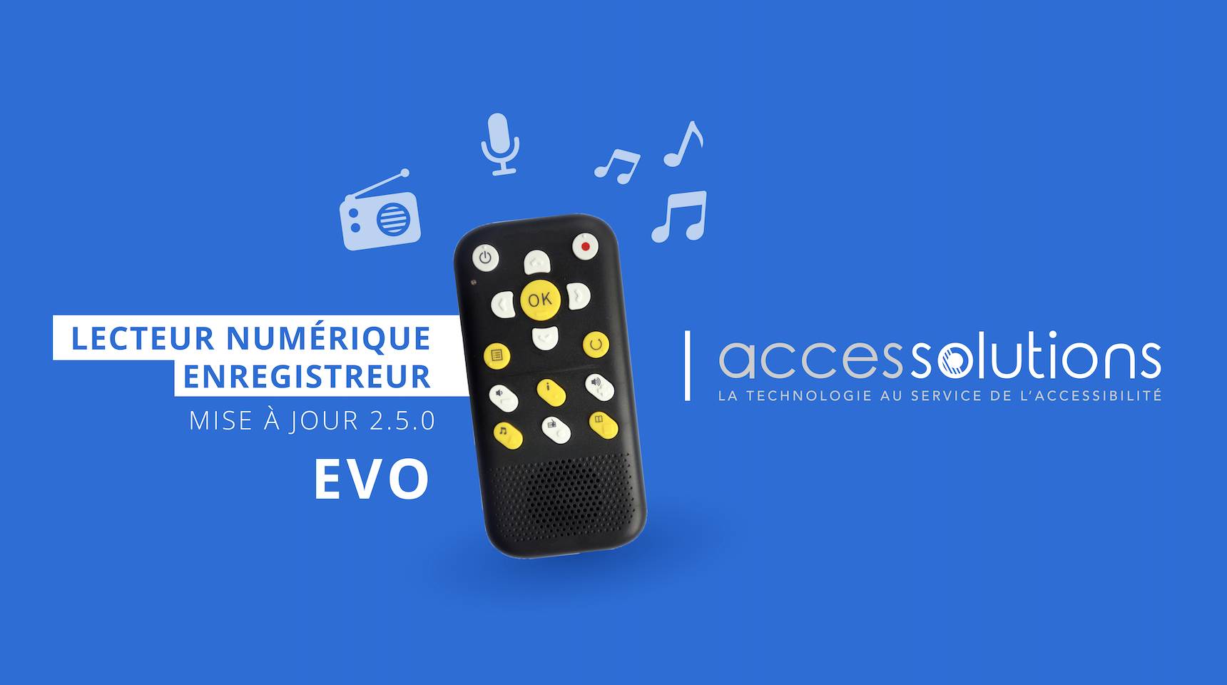 Lecteur / enregistreur Evo : Mise à jour 2.5.0