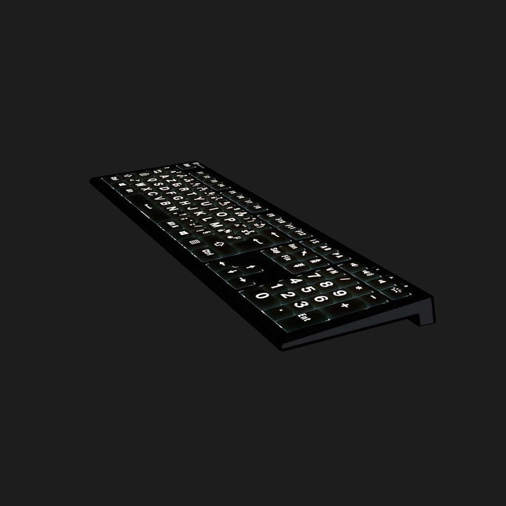 Clavier lumineux à gros caractères PC