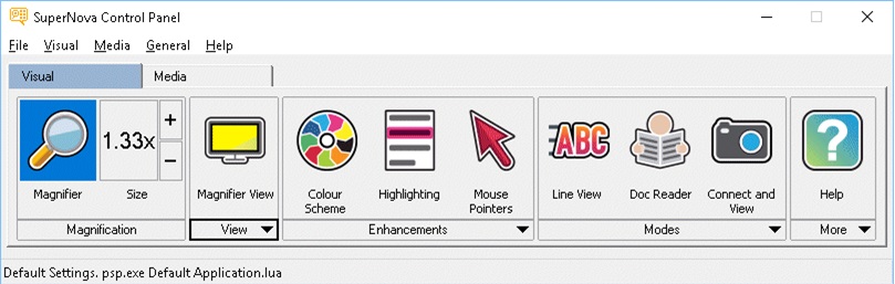 Panneau de contrôle SuperNova Agrandisseur