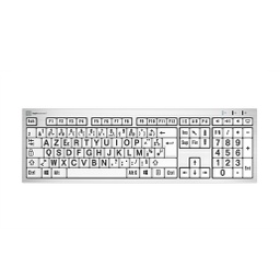 Clavier XL Print gros caractères (fond Blanc avec sérigraphie noir) [lkb-lpbw-pjpu-fr]