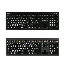 Clavier XL Print gros caractères rétroéclairé fond noir PC ou MAC